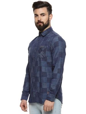 blue checkered casual shirt - 16958336 - Standard Image - 2