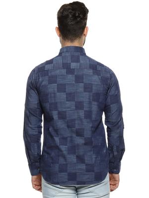 blue checkered casual shirt - 16958336 - Standard Image - 3