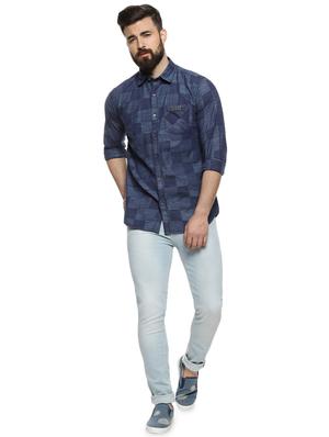 blue checkered casual shirt - 16958336 - Standard Image - 4