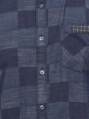 blue checkered casual shirt - 16958336 - Standard Image - 5
