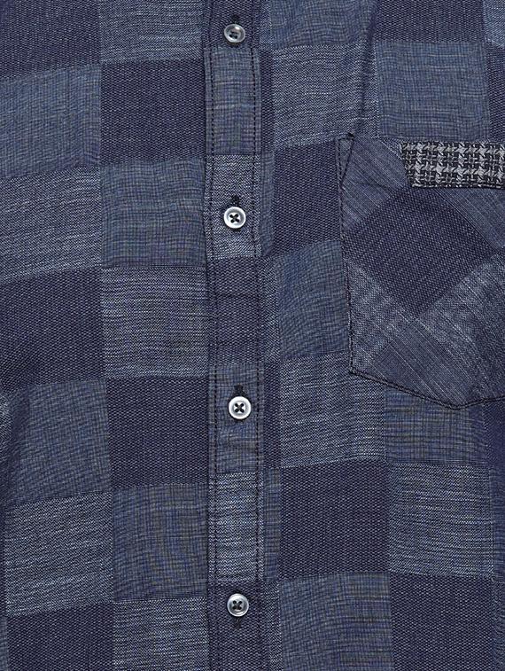 blue checkered casual shirt - 16958336 - Zoom Image - 5