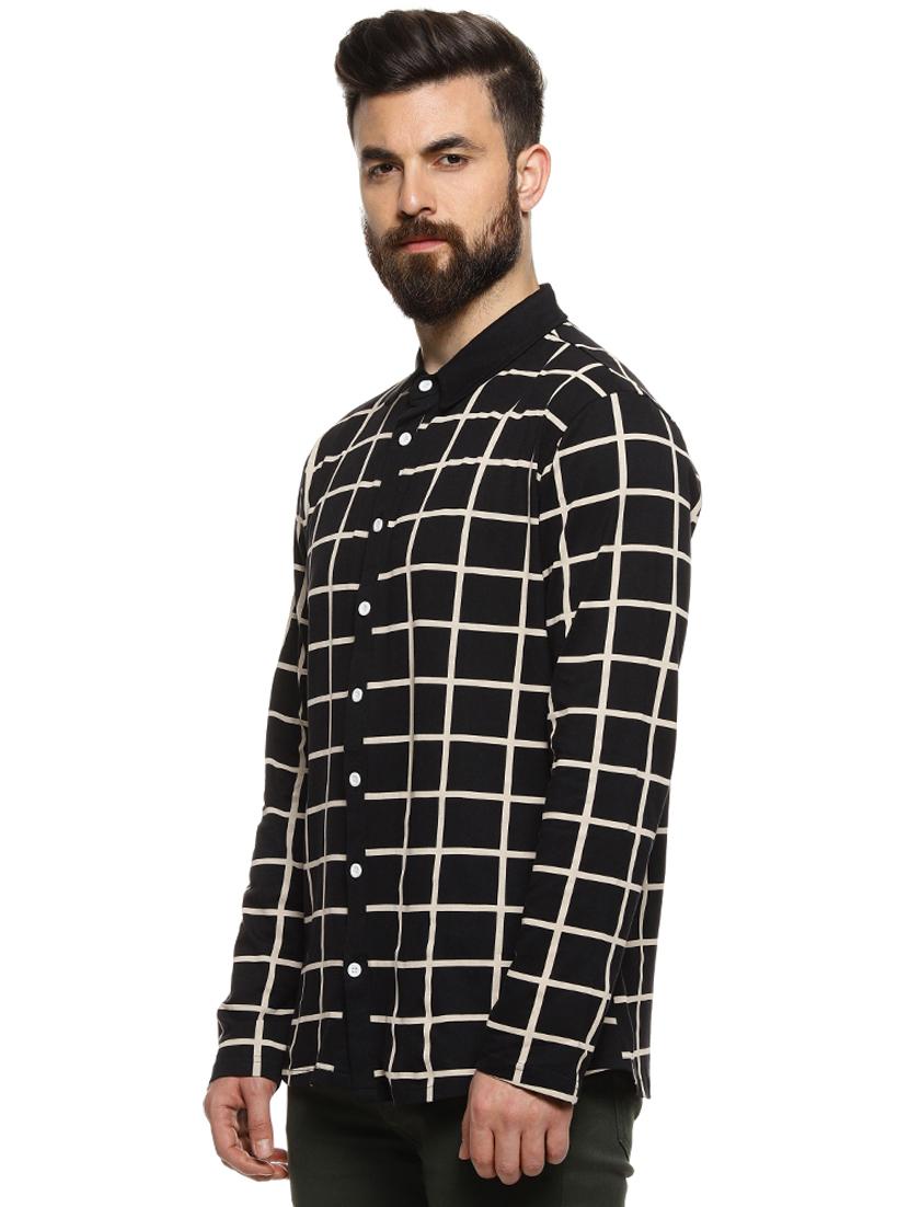 black checkered casual shirt - 16958337 - Zoom Image - 2