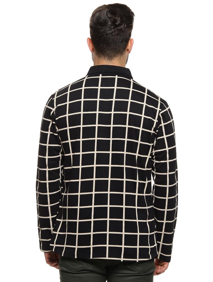 black checkered casual shirt - 16958337 - Zoom Image - 3