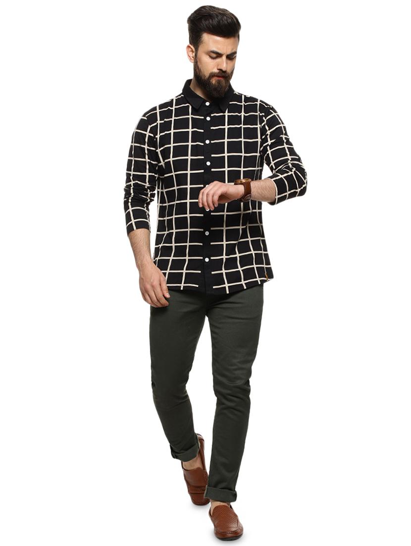 black checkered casual shirt - 16958337 - Zoom Image - 4