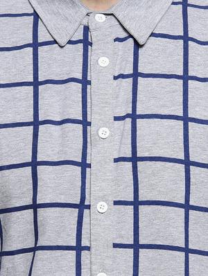 grey checkered casual shirt - 16958340 - Standard Image - 5