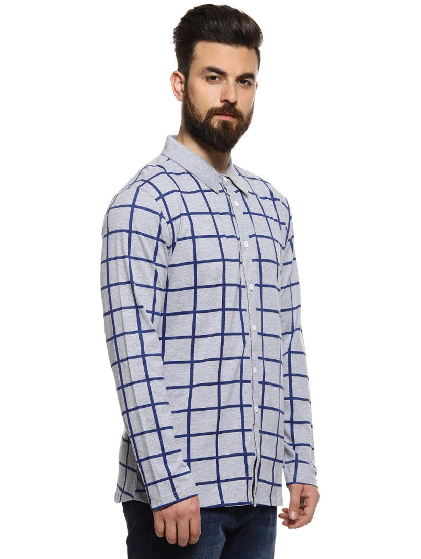 grey checkered casual shirt - 16958340 - Zoom Image - 2