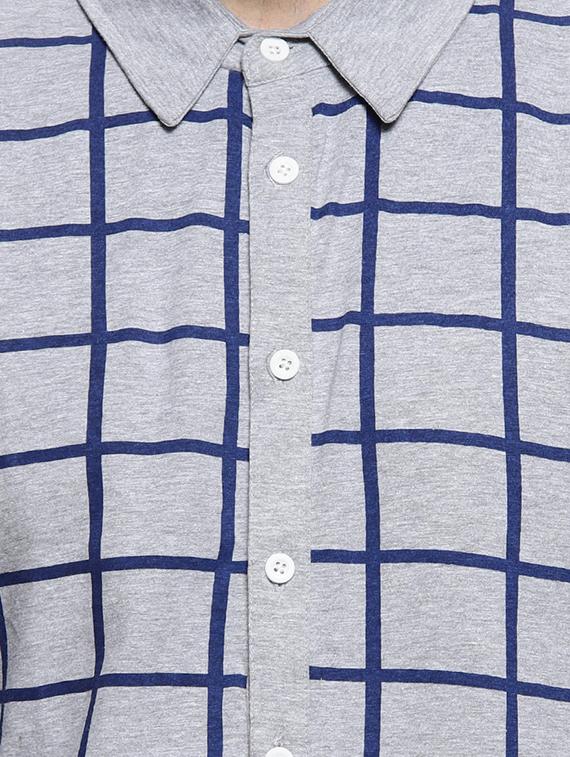 grey checkered casual shirt - 16958340 - Zoom Image - 5