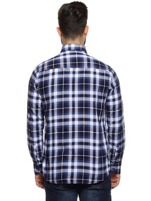 blue checkered casual shirt - 16958341 - Standard Image - 3