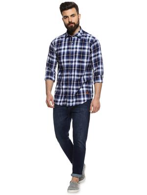 blue checkered casual shirt - 16958341 - Standard Image - 4