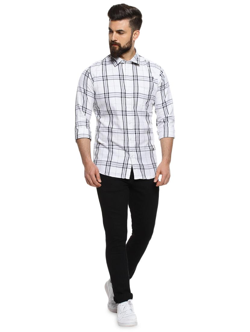 white checkered casual shirt - 16958342 - Zoom Image - 4