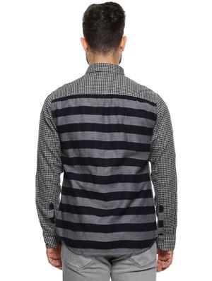 grey checkered casual shirt - 16958345 - Standard Image - 3
