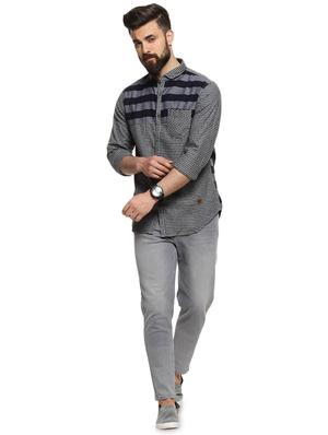 grey checkered casual shirt - 16958345 - Standard Image - 4