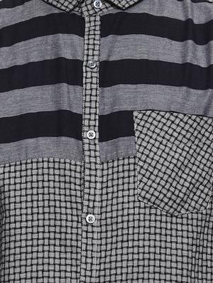 grey checkered casual shirt - 16958345 - Standard Image - 5
