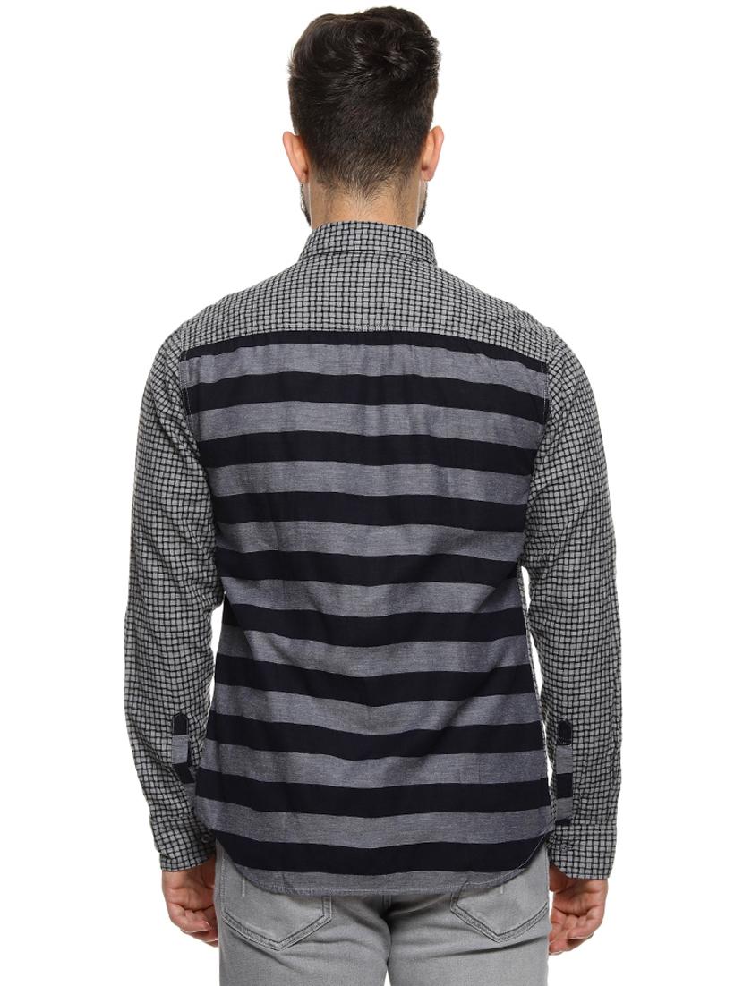 grey checkered casual shirt - 16958345 - Zoom Image - 3