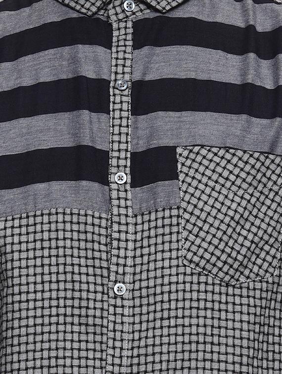 grey checkered casual shirt - 16958345 - Zoom Image - 5