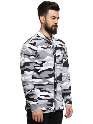 grey camouflage casual shirt - 16958349 - Standard Image - 2
