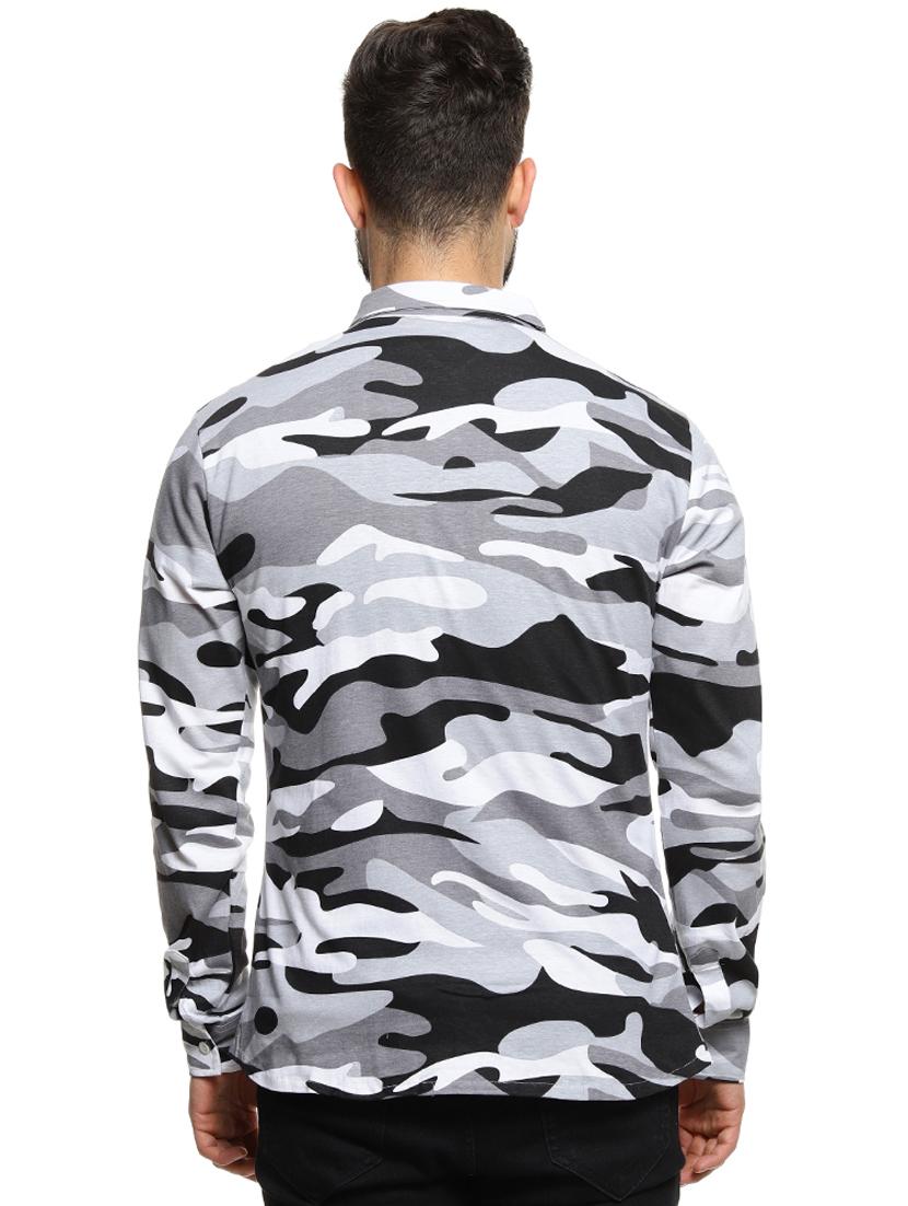 grey camouflage casual shirt - 16958349 - Zoom Image - 3