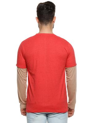 orange typographic chest print t-shirt - 16958351 - Standard Image - 3