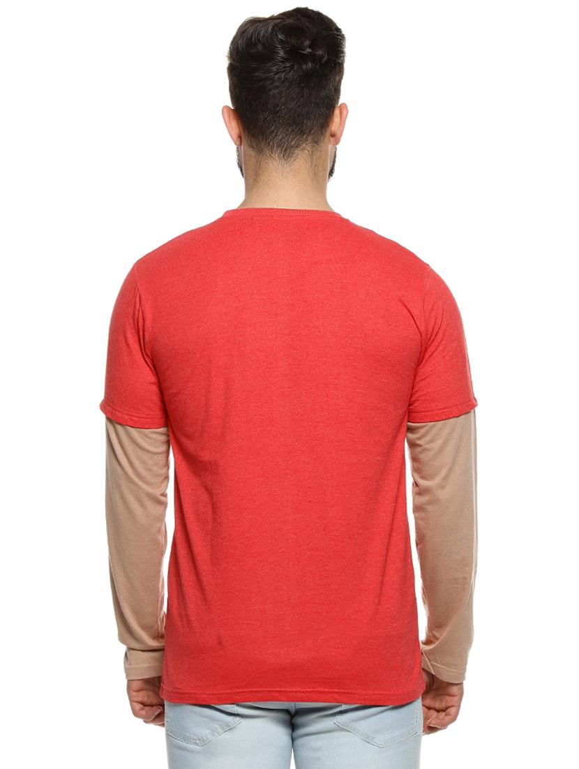 orange typographic chest print t-shirt - 16958351 - Zoom Image - 3