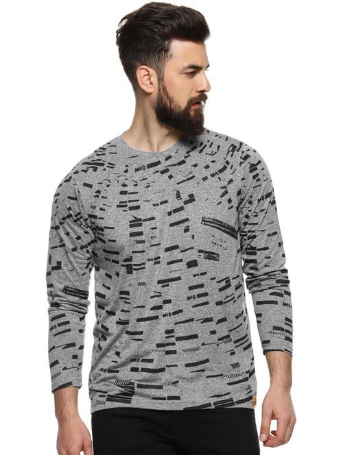 grey printed t-shirt - 16958352 - Standard Image - 1