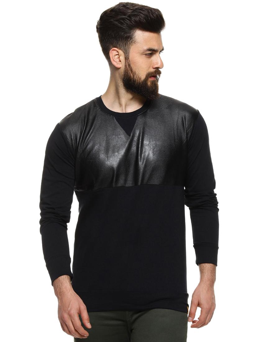 black cut & sew t-shirt - 16958353 - Zoom Image - 1