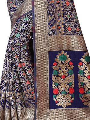 self design patola saree with blouse - 16958396 - Standard Image - 2