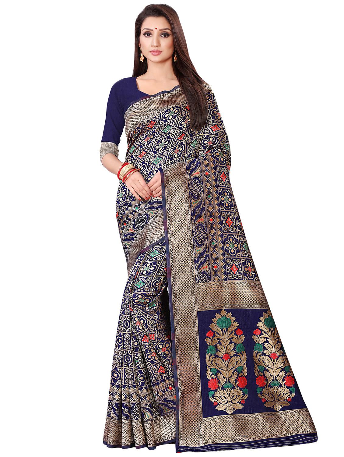 self design patola saree with blouse - 16958396 - Zoom Image - 1