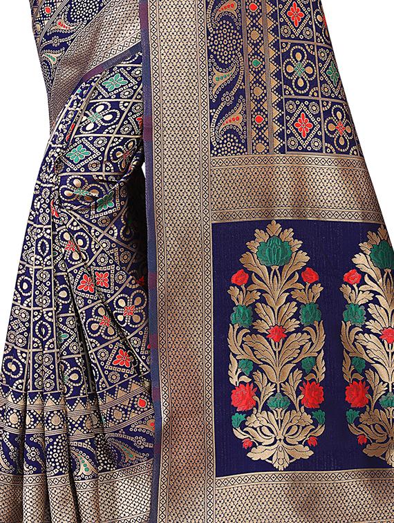 self design patola saree with blouse - 16958396 - Zoom Image - 2
