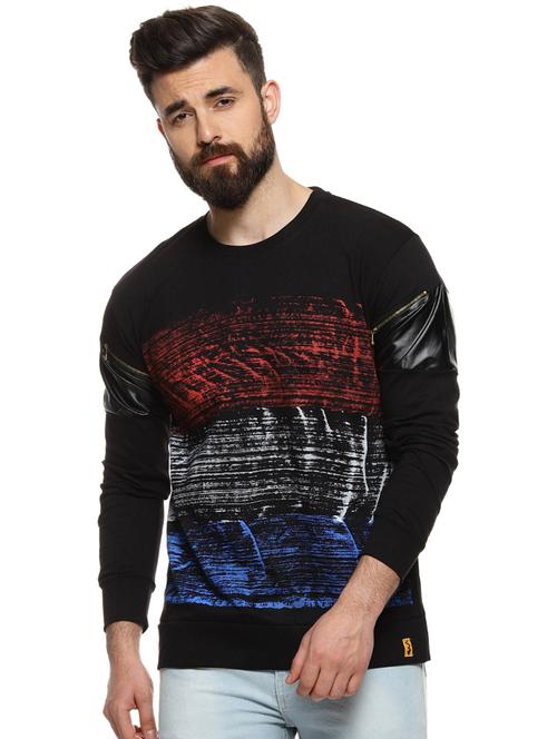 black front print t-shirt - 16958458 - Standard Image - 1