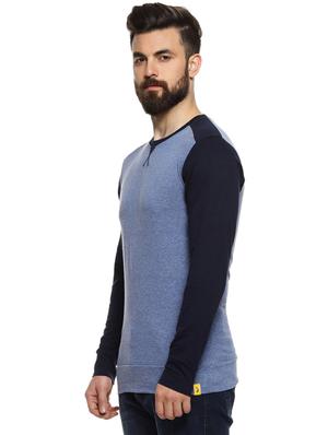 blue color block t-shirt - 16958460 - Standard Image - 2