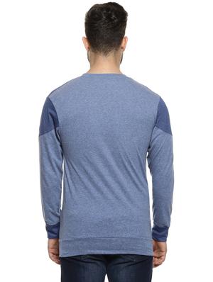 blue color block t-shirt - 16958460 - Standard Image - 3