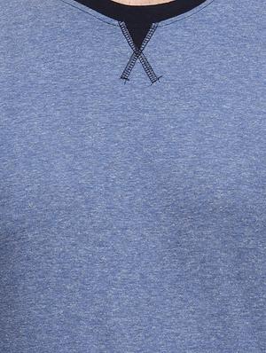 blue color block t-shirt - 16958460 - Standard Image - 5