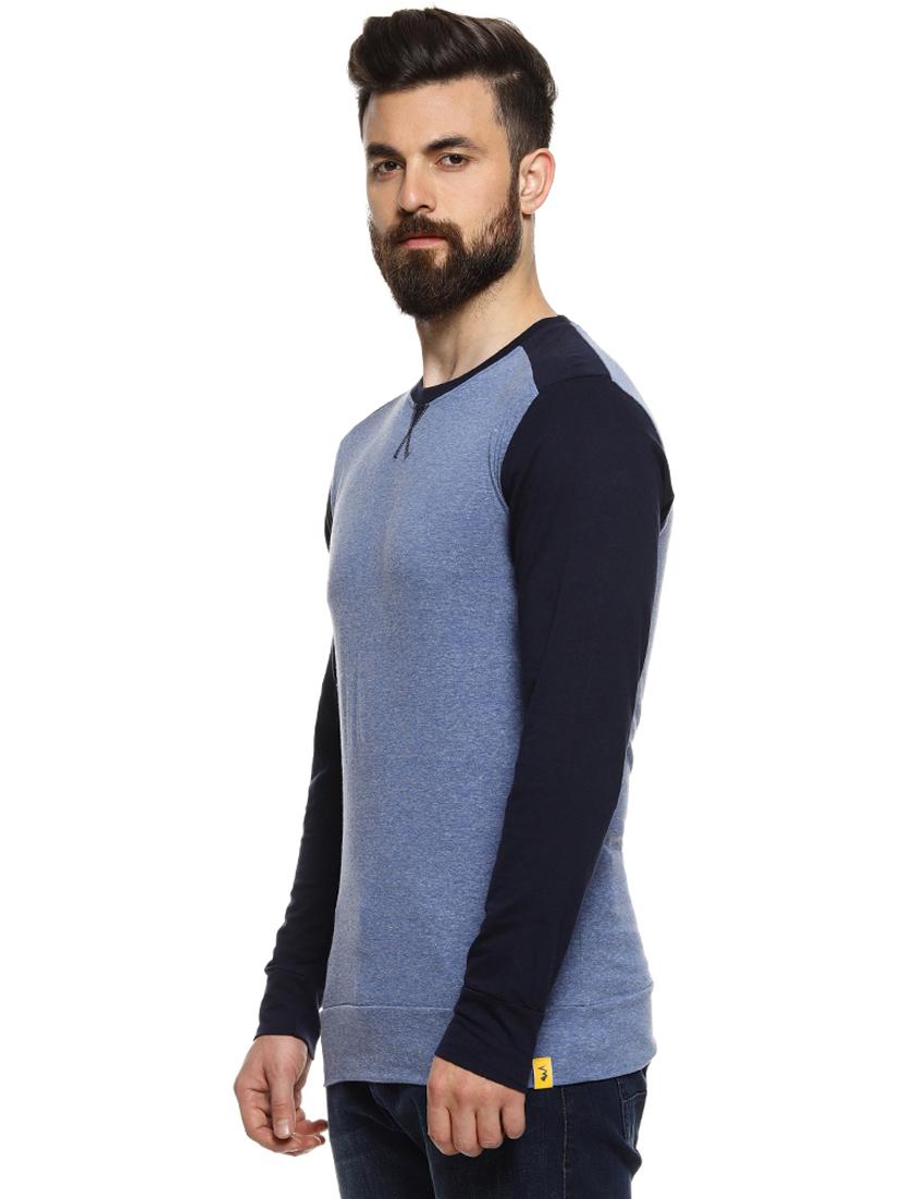 blue color block t-shirt - 16958460 - Zoom Image - 2