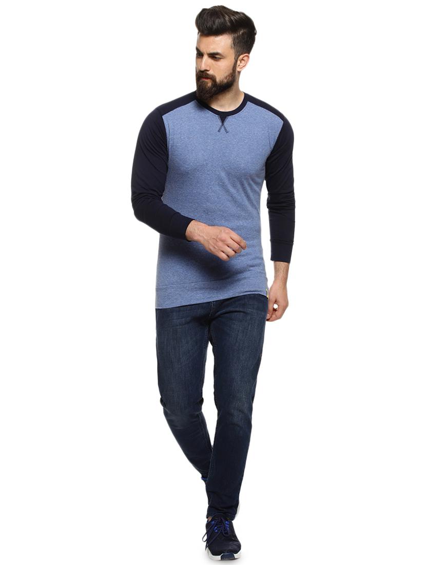 blue color block t-shirt - 16958460 - Zoom Image - 4