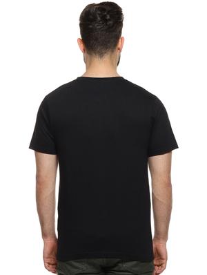 black solid asymmetric t-shirt - 16958466 - Standard Image - 3
