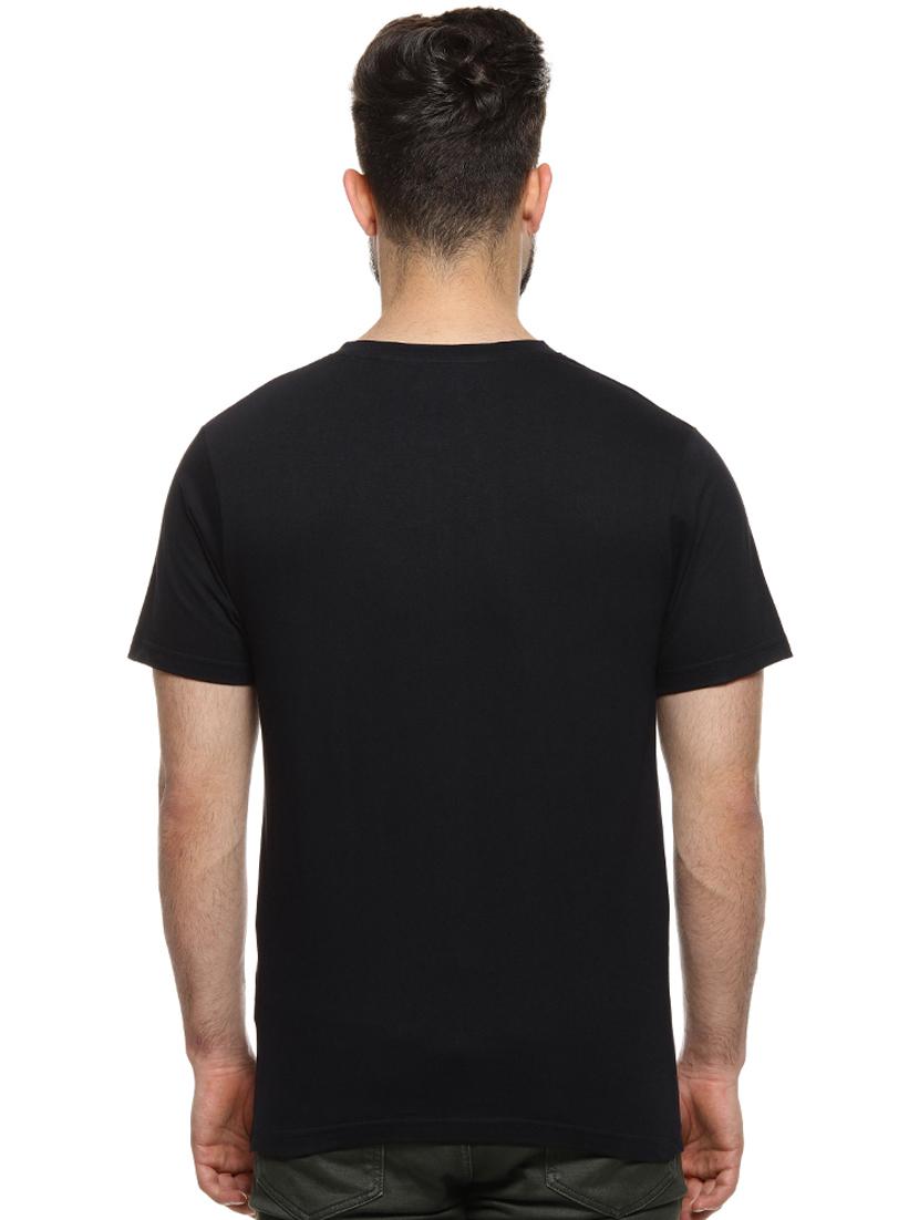 black solid asymmetric t-shirt - 16958466 - Zoom Image - 3