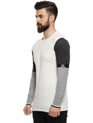 beige color block t-shirt - 16958468 - Standard Image - 2