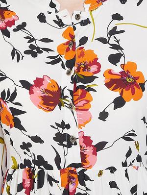 tie back floral a-line dress - 16958487 - Standard Image - 4