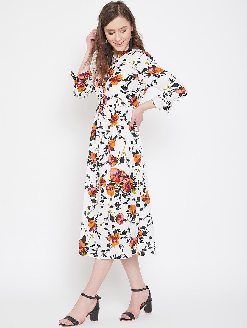 tie back floral a-line dress - 16958487 - Zoom Image - 2