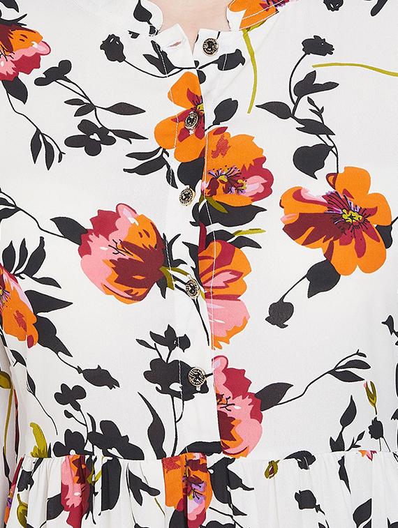 tie back floral a-line dress - 16958487 - Zoom Image - 4