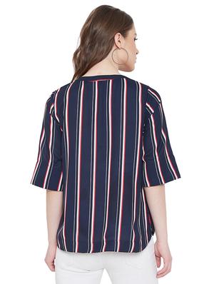 round neck striped shirt - 16958497 - Standard Image - 3