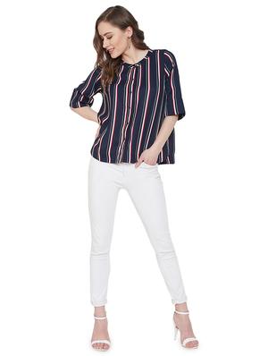 round neck striped shirt - 16958497 - Standard Image - 4