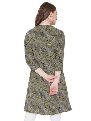 mandarin neck printed high low tunic - 16958503 - Standard Image - 3