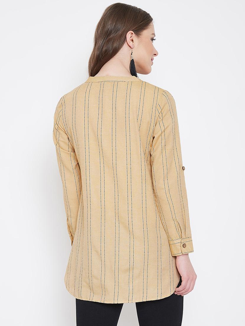 mandarin neck striped tunic - 16958508 - Zoom Image - 3