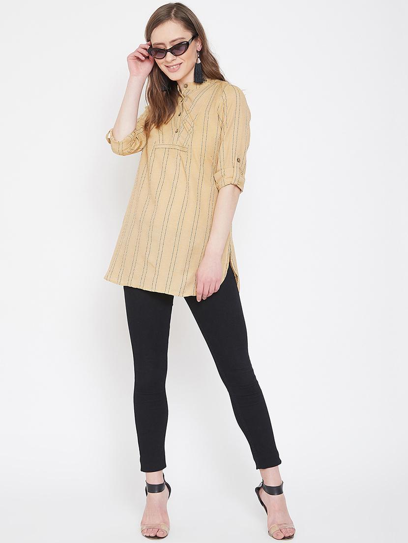 mandarin neck striped tunic - 16958508 - Zoom Image - 4