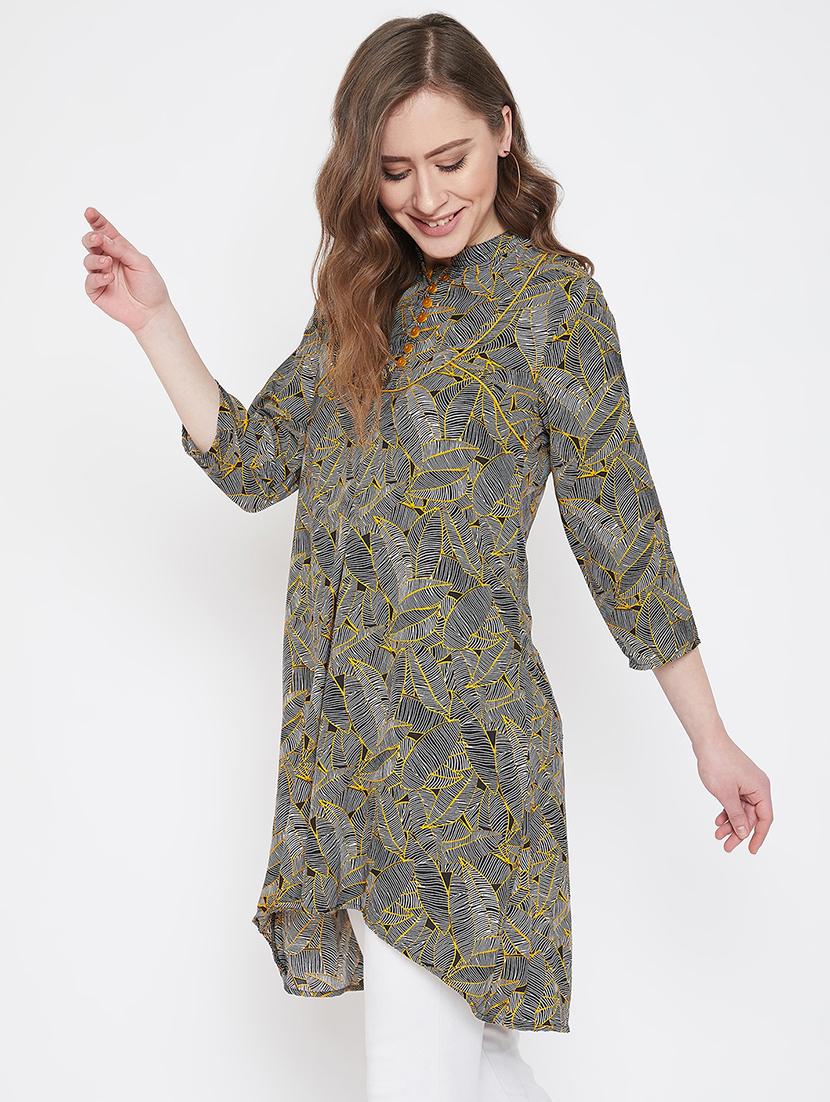 mandarin neck high low tunic - 16958509 - Zoom Image - 2