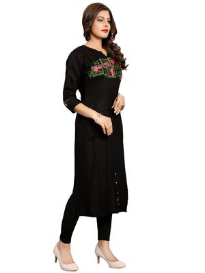 embroidered straight kurta - 16958771 - Standard Image - 2
