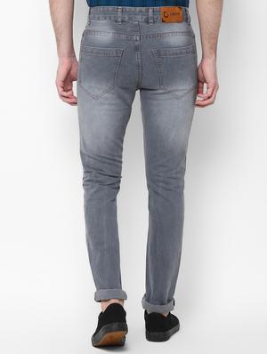 grey light washed denim jeans - 16958785 - Standard Image - 3