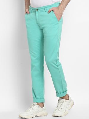 green solid chinos - 16958787 - Standard Image - 2