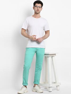 green solid chinos - 16958787 - Standard Image - 4